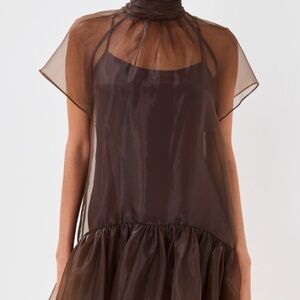SIMKHAI Brown Beaux Mini Dress